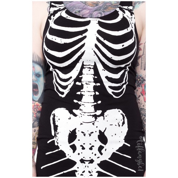 ➕ Size Iridescent Skeleton Maxi Dress - Picture 3 of 5